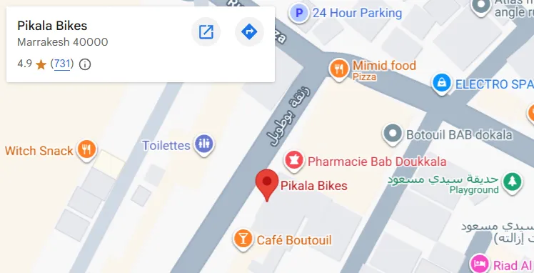 Map to Pikala Bikes